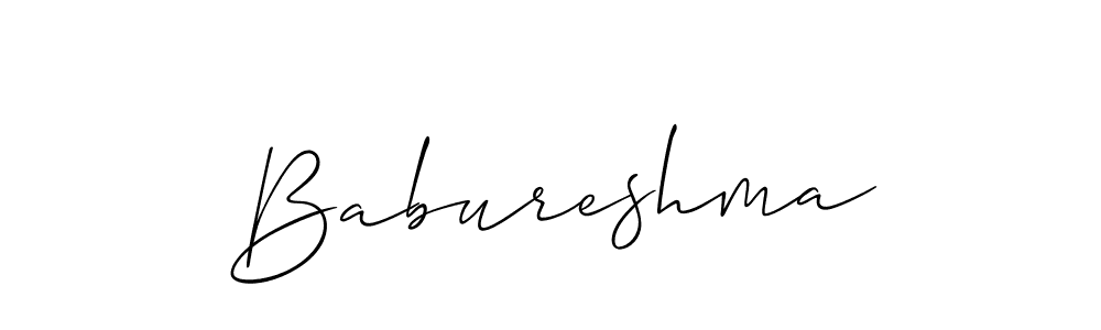 How to make Babureshma signature? Allison_Script is a professional autograph style. Create handwritten signature for Babureshma name. Babureshma signature style 2 images and pictures png