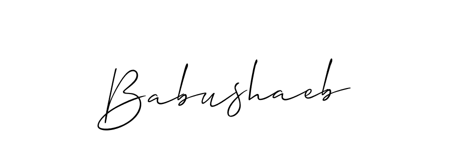 Design your own signature with our free online signature maker. With this signature software, you can create a handwritten (Allison_Script) signature for name Babushaeb. Babushaeb signature style 2 images and pictures png