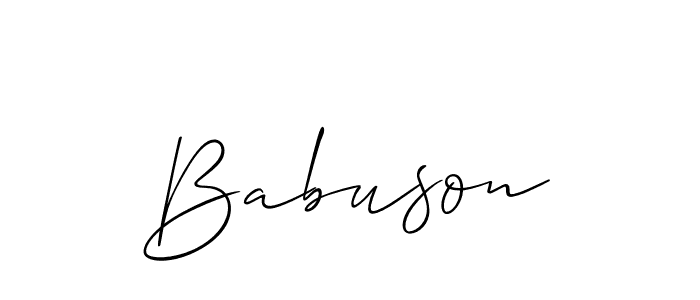 Make a short Babuson signature style. Manage your documents anywhere anytime using Allison_Script. Create and add eSignatures, submit forms, share and send files easily. Babuson signature style 2 images and pictures png