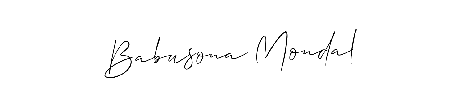 Babusona Mondal stylish signature style. Best Handwritten Sign (Allison_Script) for my name. Handwritten Signature Collection Ideas for my name Babusona Mondal. Babusona Mondal signature style 2 images and pictures png