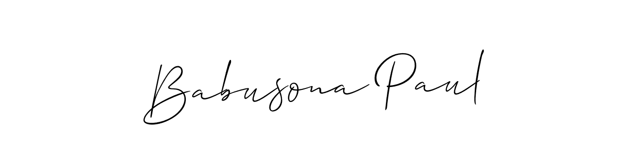 Also we have Babusona Paul name is the best signature style. Create professional handwritten signature collection using Allison_Script autograph style. Babusona Paul signature style 2 images and pictures png