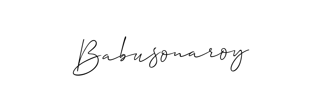 You should practise on your own different ways (Allison_Script) to write your name (Babusonaroy) in signature. don't let someone else do it for you. Babusonaroy signature style 2 images and pictures png