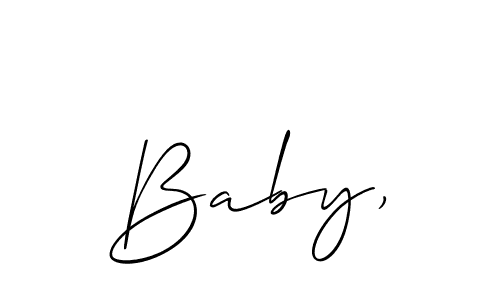 Make a short Baby, signature style. Manage your documents anywhere anytime using Allison_Script. Create and add eSignatures, submit forms, share and send files easily. Baby, signature style 2 images and pictures png