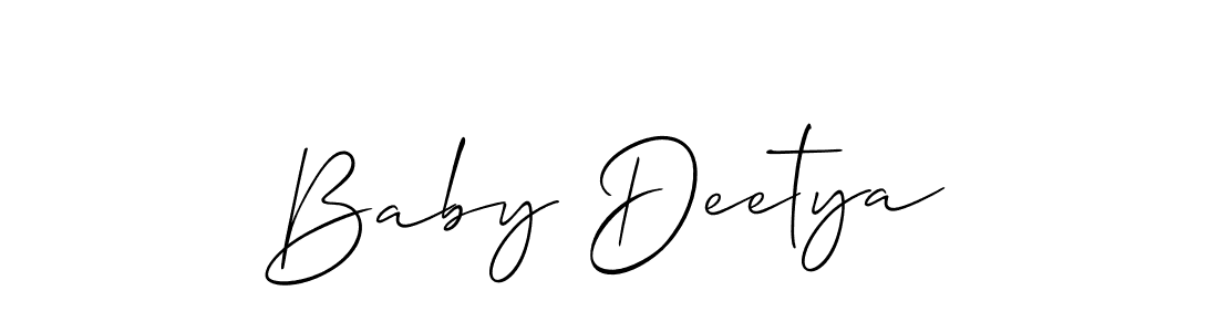 The best way (Allison_Script) to make a short signature is to pick only two or three words in your name. The name Baby Deetya include a total of six letters. For converting this name. Baby Deetya signature style 2 images and pictures png