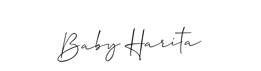 You should practise on your own different ways (Allison_Script) to write your name (Baby Harita) in signature. don't let someone else do it for you. Baby Harita signature style 2 images and pictures png