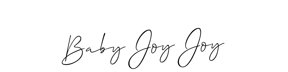 Use a signature maker to create a handwritten signature online. With this signature software, you can design (Allison_Script) your own signature for name Baby Joy Joy. Baby Joy Joy signature style 2 images and pictures png