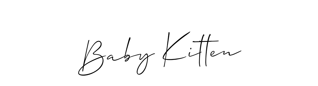 How to make Baby Kitten name signature. Use Allison_Script style for creating short signs online. This is the latest handwritten sign. Baby Kitten signature style 2 images and pictures png
