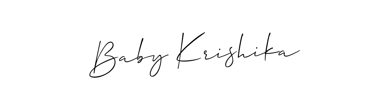 You should practise on your own different ways (Allison_Script) to write your name (Baby Krishika) in signature. don't let someone else do it for you. Baby Krishika signature style 2 images and pictures png