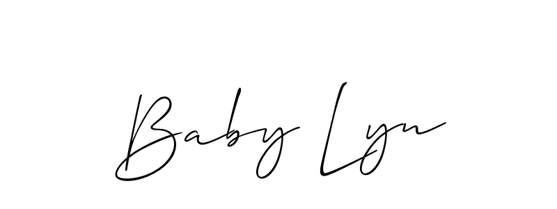 How to make Baby Lyn signature? Allison_Script is a professional autograph style. Create handwritten signature for Baby Lyn name. Baby Lyn signature style 2 images and pictures png