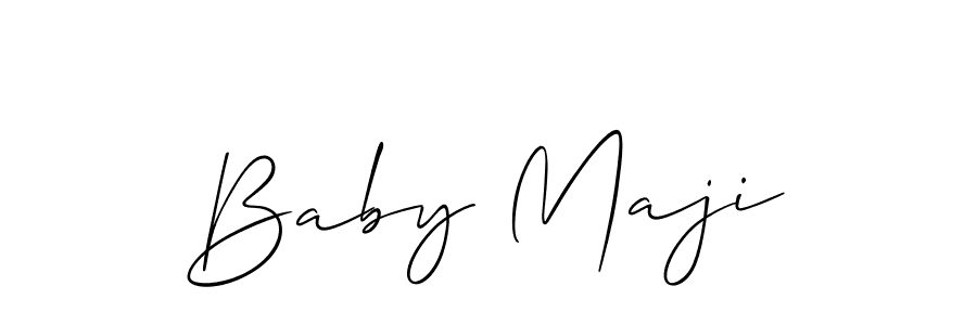 if you are searching for the best signature style for your name Baby Maji. so please give up your signature search. here we have designed multiple signature styles  using Allison_Script. Baby Maji signature style 2 images and pictures png