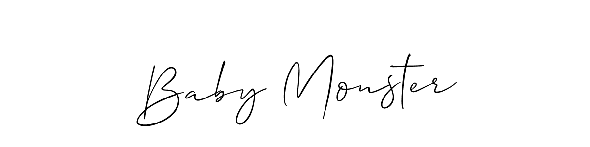Baby Monster stylish signature style. Best Handwritten Sign (Allison_Script) for my name. Handwritten Signature Collection Ideas for my name Baby Monster. Baby Monster signature style 2 images and pictures png
