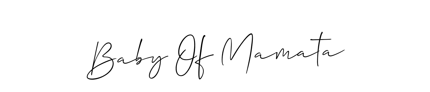 How to make Baby Of Mamata name signature. Use Allison_Script style for creating short signs online. This is the latest handwritten sign. Baby Of Mamata signature style 2 images and pictures png
