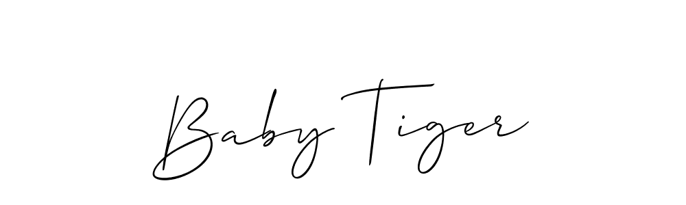 if you are searching for the best signature style for your name Baby Tiger. so please give up your signature search. here we have designed multiple signature styles  using Allison_Script. Baby Tiger signature style 2 images and pictures png