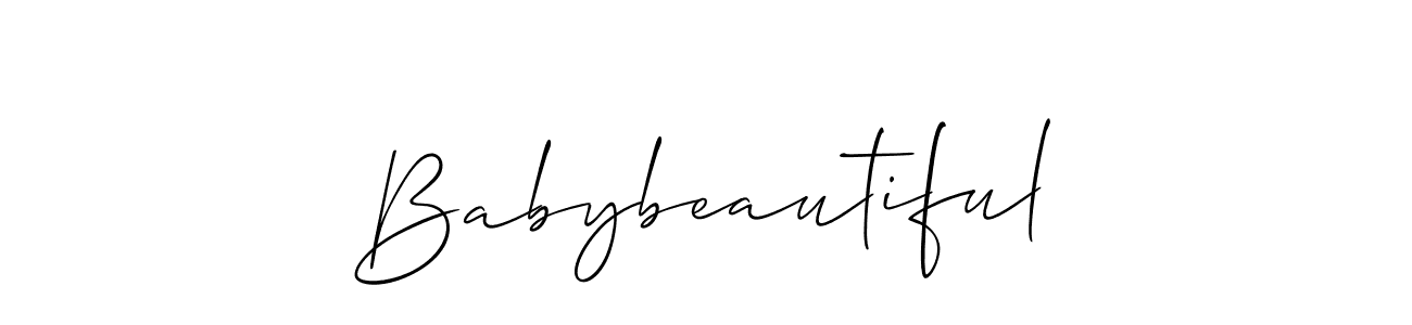 Also You can easily find your signature by using the search form. We will create Babybeautiful name handwritten signature images for you free of cost using Allison_Script sign style. Babybeautiful signature style 2 images and pictures png