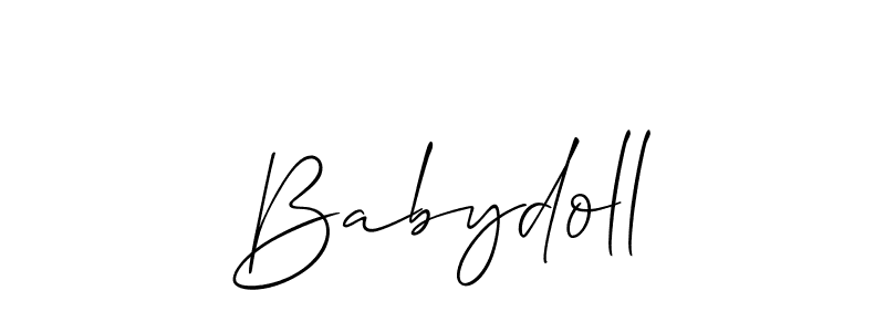 Create a beautiful signature design for name Babydoll. With this signature (Allison_Script) fonts, you can make a handwritten signature for free. Babydoll signature style 2 images and pictures png