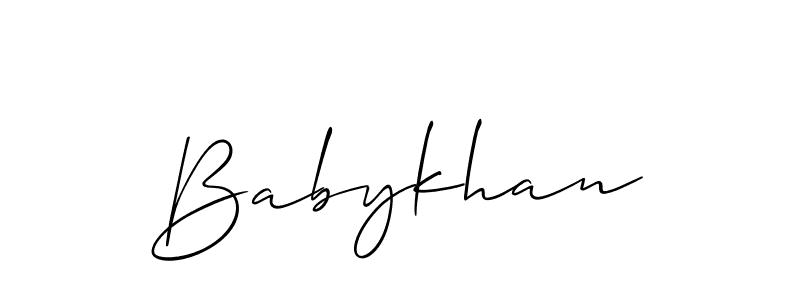 Babykhan stylish signature style. Best Handwritten Sign (Allison_Script) for my name. Handwritten Signature Collection Ideas for my name Babykhan. Babykhan signature style 2 images and pictures png