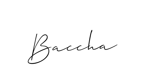 if you are searching for the best signature style for your name Baccha. so please give up your signature search. here we have designed multiple signature styles  using Allison_Script. Baccha signature style 2 images and pictures png