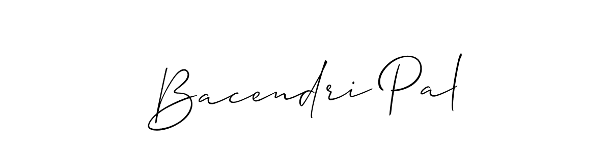 Create a beautiful signature design for name Bacendri Pal. With this signature (Allison_Script) fonts, you can make a handwritten signature for free. Bacendri Pal signature style 2 images and pictures png