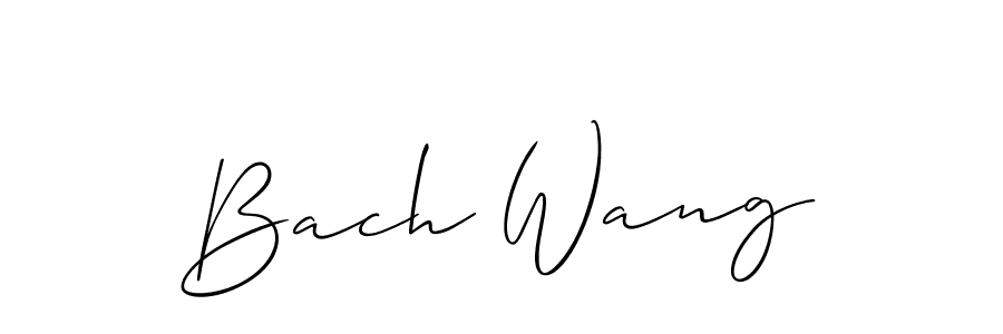 Best and Professional Signature Style for Bach Wang. Allison_Script Best Signature Style Collection. Bach Wang signature style 2 images and pictures png