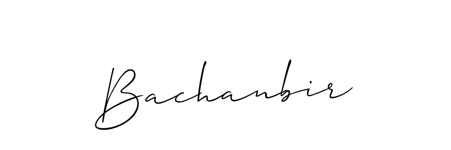 Design your own signature with our free online signature maker. With this signature software, you can create a handwritten (Allison_Script) signature for name Bachanbir. Bachanbir signature style 2 images and pictures png