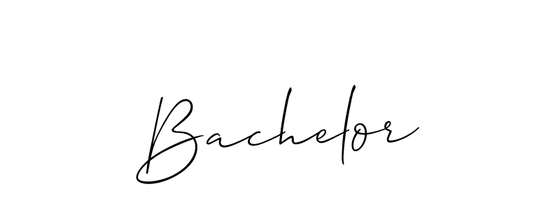 It looks lik you need a new signature style for name Bachelor. Design unique handwritten (Allison_Script) signature with our free signature maker in just a few clicks. Bachelor signature style 2 images and pictures png