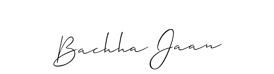You should practise on your own different ways (Allison_Script) to write your name (Bachha Jaan) in signature. don't let someone else do it for you. Bachha Jaan signature style 2 images and pictures png