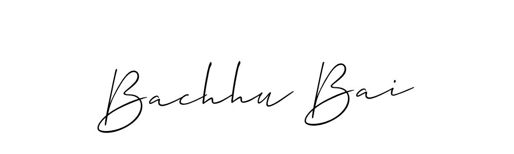 How to make Bachhu Bai signature? Allison_Script is a professional autograph style. Create handwritten signature for Bachhu Bai name. Bachhu Bai signature style 2 images and pictures png