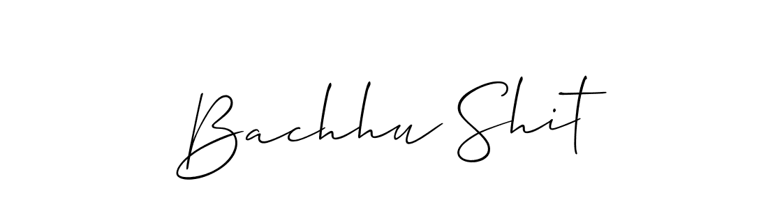Design your own signature with our free online signature maker. With this signature software, you can create a handwritten (Allison_Script) signature for name Bachhu Shit. Bachhu Shit signature style 2 images and pictures png