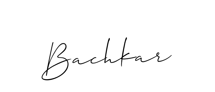 Bachkar stylish signature style. Best Handwritten Sign (Allison_Script) for my name. Handwritten Signature Collection Ideas for my name Bachkar. Bachkar signature style 2 images and pictures png