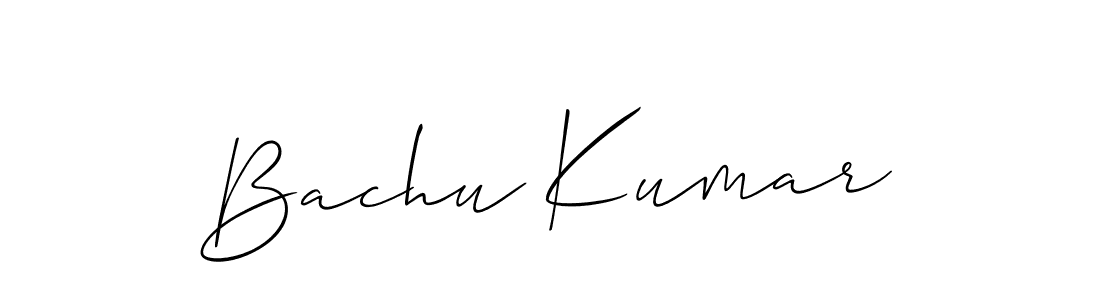 Use a signature maker to create a handwritten signature online. With this signature software, you can design (Allison_Script) your own signature for name Bachu Kumar. Bachu Kumar signature style 2 images and pictures png