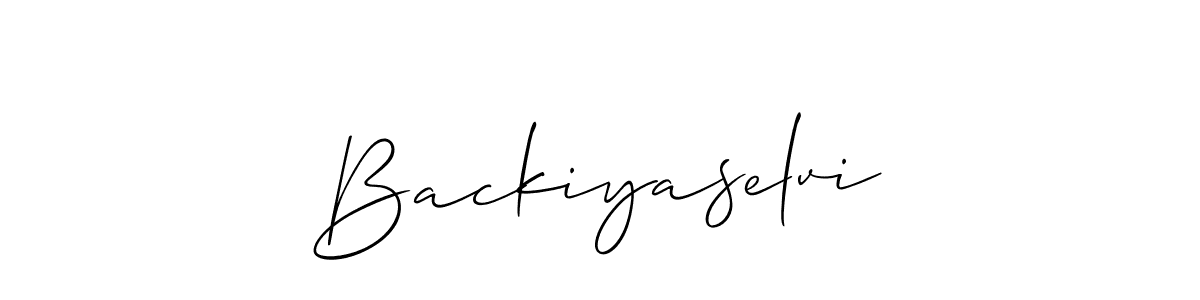 Once you've used our free online signature maker to create your best signature Allison_Script style, it's time to enjoy all of the benefits that Backiyaselvi name signing documents. Backiyaselvi signature style 2 images and pictures png