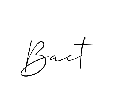 How to make Bact signature? Allison_Script is a professional autograph style. Create handwritten signature for Bact name. Bact signature style 2 images and pictures png