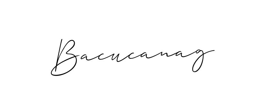 How to make Bacucanag name signature. Use Allison_Script style for creating short signs online. This is the latest handwritten sign. Bacucanag signature style 2 images and pictures png