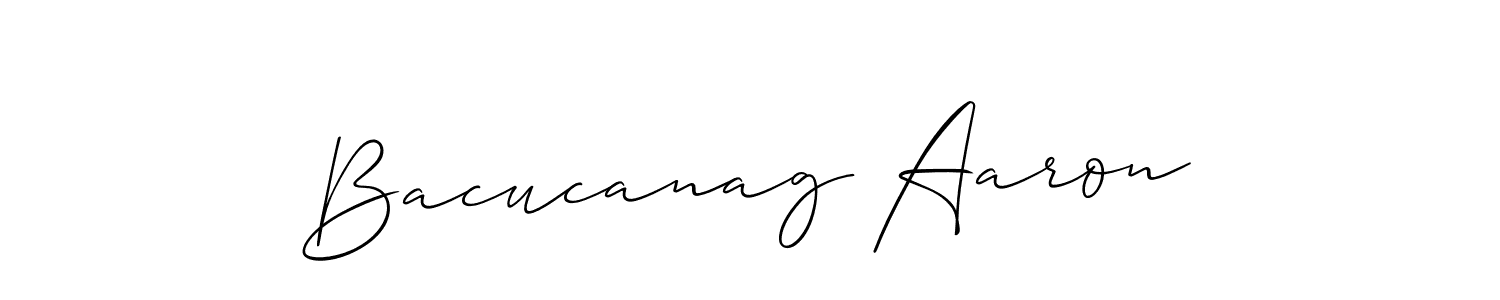 Check out images of Autograph of Bacucanag Aaron name. Actor Bacucanag Aaron Signature Style. Allison_Script is a professional sign style online. Bacucanag Aaron signature style 2 images and pictures png