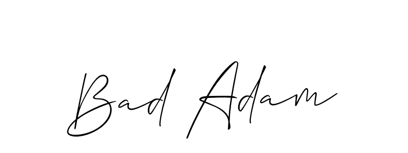 Make a beautiful signature design for name Bad Adam. With this signature (Allison_Script) style, you can create a handwritten signature for free. Bad Adam signature style 2 images and pictures png