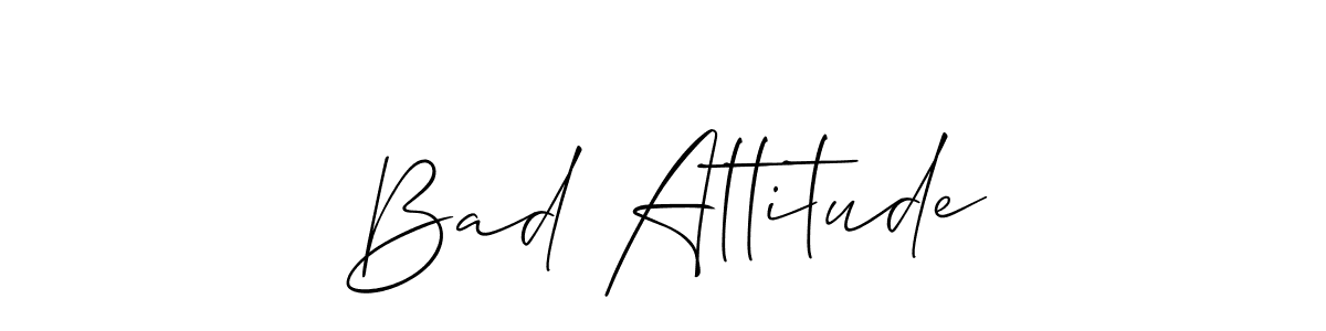 How to make Bad Attitude signature? Allison_Script is a professional autograph style. Create handwritten signature for Bad Attitude name. Bad Attitude signature style 2 images and pictures png