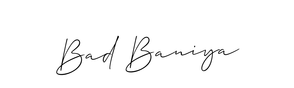 How to make Bad Baniya signature? Allison_Script is a professional autograph style. Create handwritten signature for Bad Baniya name. Bad Baniya signature style 2 images and pictures png