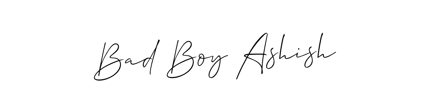 How to make Bad Boy Ashish signature? Allison_Script is a professional autograph style. Create handwritten signature for Bad Boy Ashish name. Bad Boy Ashish signature style 2 images and pictures png