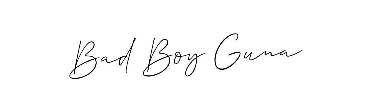 Design your own signature with our free online signature maker. With this signature software, you can create a handwritten (Allison_Script) signature for name Bad Boy Guna. Bad Boy Guna signature style 2 images and pictures png