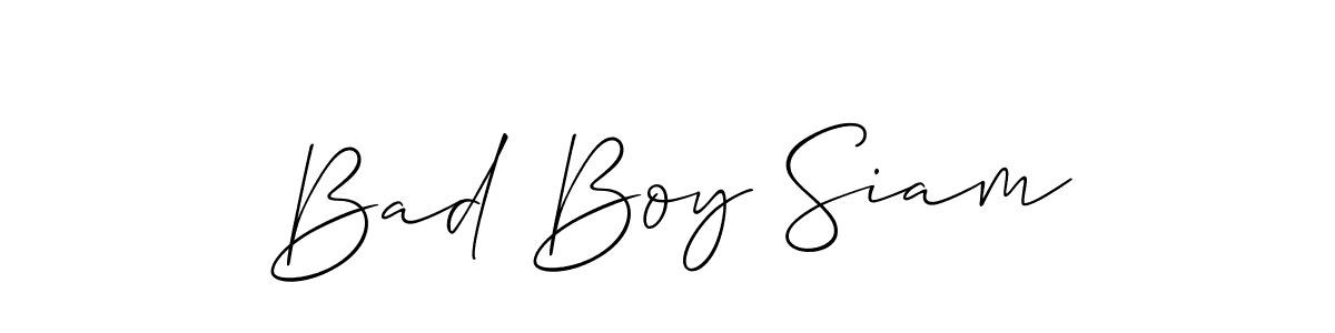 if you are searching for the best signature style for your name Bad Boy Siam. so please give up your signature search. here we have designed multiple signature styles  using Allison_Script. Bad Boy Siam signature style 2 images and pictures png