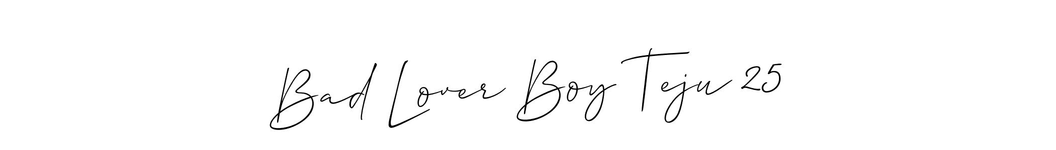 How to Draw Bad Lover Boy Teju 25 signature style? Allison_Script is a latest design signature styles for name Bad Lover Boy Teju 25. Bad Lover Boy Teju 25 signature style 2 images and pictures png