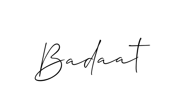 It looks lik you need a new signature style for name Badaat. Design unique handwritten (Allison_Script) signature with our free signature maker in just a few clicks. Badaat signature style 2 images and pictures png