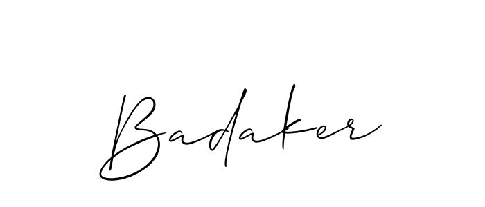 How to Draw Badaker signature style? Allison_Script is a latest design signature styles for name Badaker. Badaker signature style 2 images and pictures png