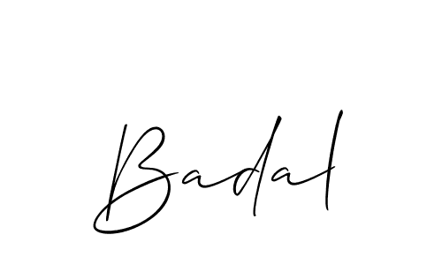 Badal stylish signature style. Best Handwritten Sign (Allison_Script) for my name. Handwritten Signature Collection Ideas for my name Badal. Badal signature style 2 images and pictures png