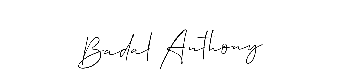 Create a beautiful signature design for name Badal Anthony. With this signature (Allison_Script) fonts, you can make a handwritten signature for free. Badal Anthony signature style 2 images and pictures png