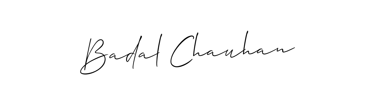 Design your own signature with our free online signature maker. With this signature software, you can create a handwritten (Allison_Script) signature for name Badal Chauhan. Badal Chauhan signature style 2 images and pictures png