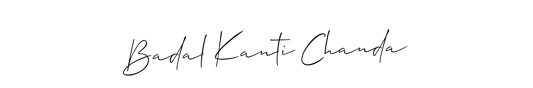 Allison_Script is a professional signature style that is perfect for those who want to add a touch of class to their signature. It is also a great choice for those who want to make their signature more unique. Get Badal Kanti Chanda name to fancy signature for free. Badal Kanti Chanda signature style 2 images and pictures png