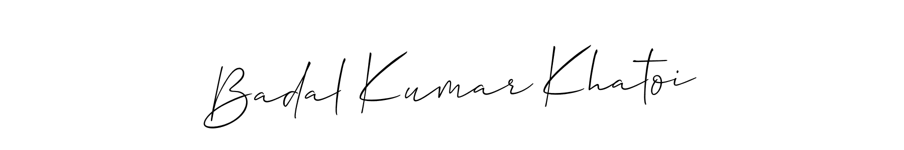 Make a beautiful signature design for name Badal Kumar Khatoi. With this signature (Allison_Script) style, you can create a handwritten signature for free. Badal Kumar Khatoi signature style 2 images and pictures png