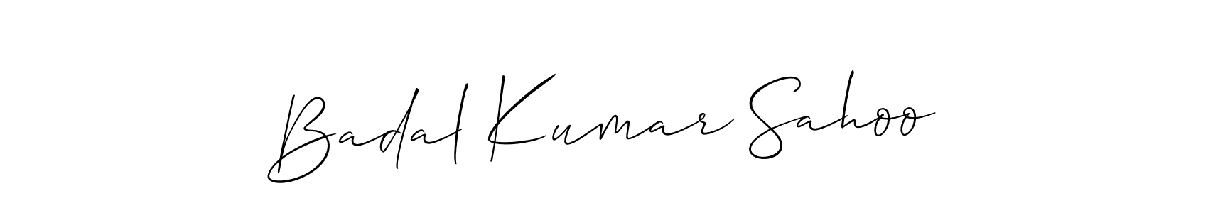 Create a beautiful signature design for name Badal Kumar Sahoo. With this signature (Allison_Script) fonts, you can make a handwritten signature for free. Badal Kumar Sahoo signature style 2 images and pictures png