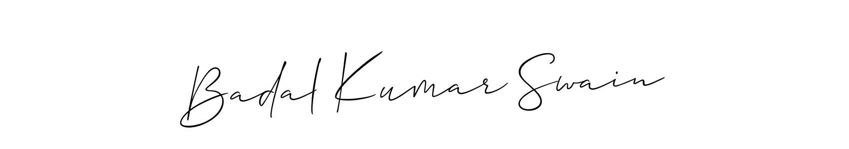 Make a beautiful signature design for name Badal Kumar Swain. With this signature (Allison_Script) style, you can create a handwritten signature for free. Badal Kumar Swain signature style 2 images and pictures png